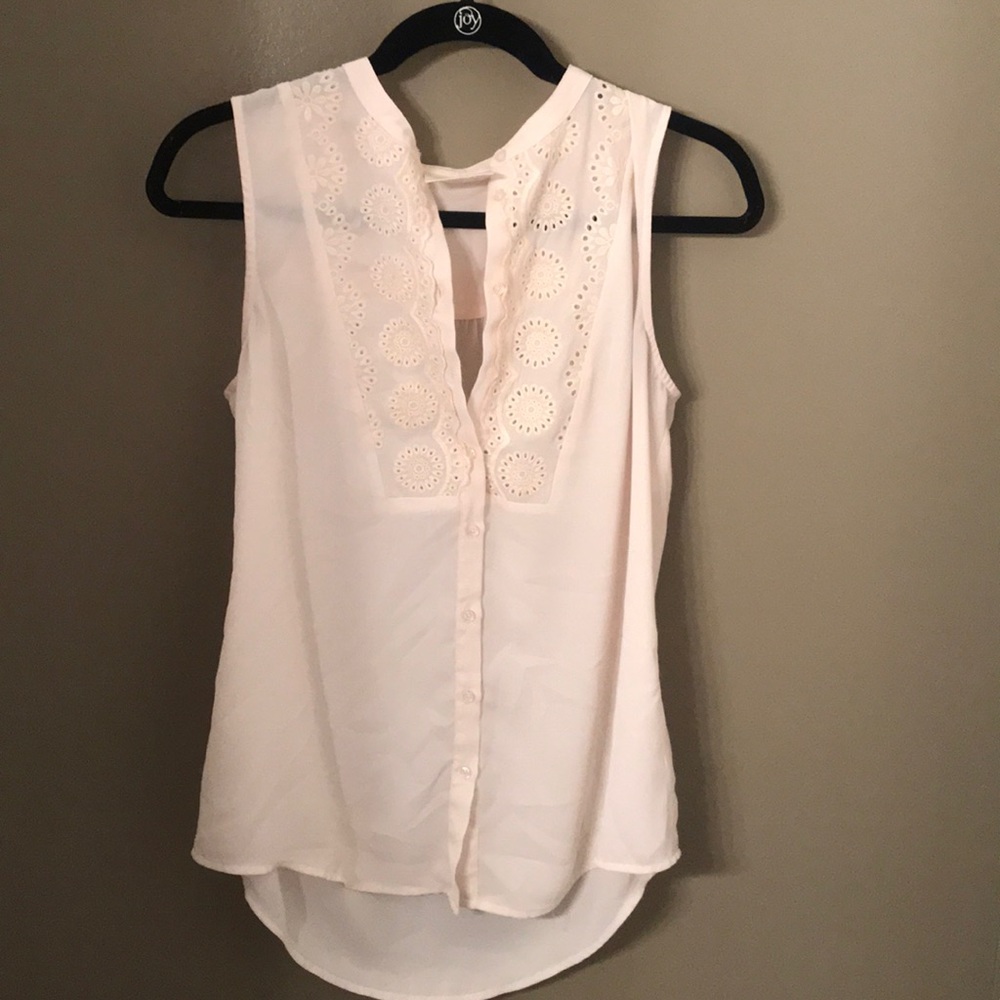 Maeve cream tank top size 6